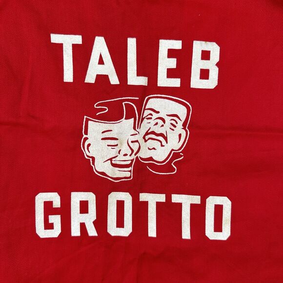 Vintage 60s Champion Running Man Vest Medium Red Cast Taleb Grotto Open Front - Picture 14 of 16